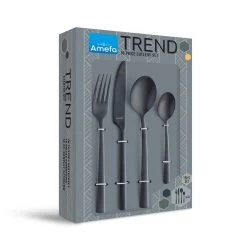 Amefa Manille - 16-delige Bestekset Voor 4 Personen - Stonewash Zwart 9 Amefa Manille - 16-delige Bestekset Voor 4 Personen - Stonewash Zwart -Het originele servies. 1000093306 0103