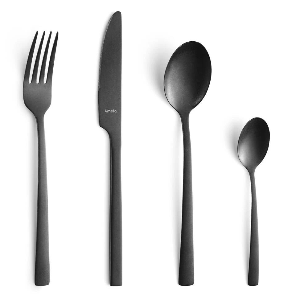 Amefa Manille - 16-delige Bestekset Voor 4 Personen - Stonewash Zwart 3 Amefa Manille - 16-delige Bestekset Voor 4 Personen - Stonewash Zwart