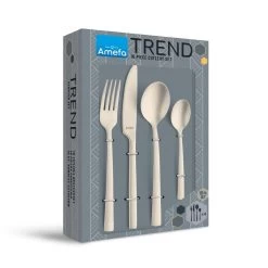 Amefa Manille - 16-delige Bestekset Voor 4 Personen - Stonewash Champagne -Het originele servies. 1000093308 0102