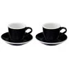 Egg Espressokop Met Schotel - Set Van 2 - 80ml - Zwart -Het originele servies. 1000093486