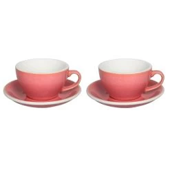 Egg Cappuccinokop Met Schotel - Set Van 2 - 250ml - Berry