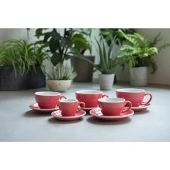 Egg Koffiekop Met Schotel - Set Van 2 - 150ml - Berry -Het originele servies. 1000093491 0102