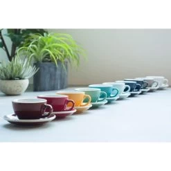 Egg Espressokop Met Schotel - Set Van 2 - 80ml - Groenblauw -Het originele servies. 1000093495 0103