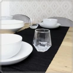 OTIX Waterglazen Set Van 6 300ml Diamant Vorm Transparant Glas -Het originele servies. 1000094288 0110