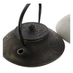 Items Kitchen Theepot Asian - Gietijzer - 1300 Ml - Antiek Zwart -Het originele servies. 1000095080 0102