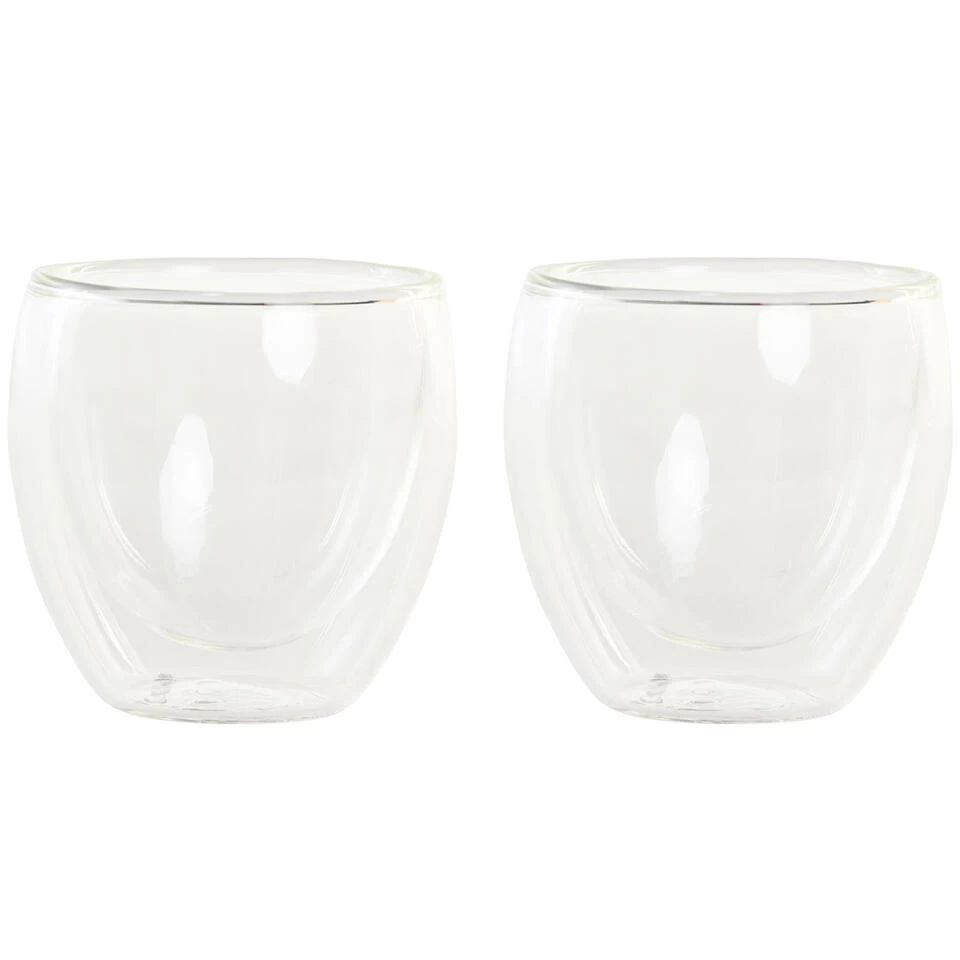 Items Koffieglazen Dubbelwandig - Set 2x - Espresso - 100 Ml 3 Items Koffieglazen Dubbelwandig - Set 2x - Espresso - 100 Ml
