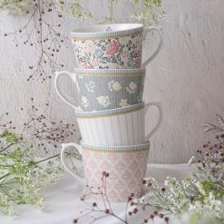 Laura Ashley Giftset 4 Bekers Laag Assorti 30 Cl. -Het originele servies. 1000096467 0103