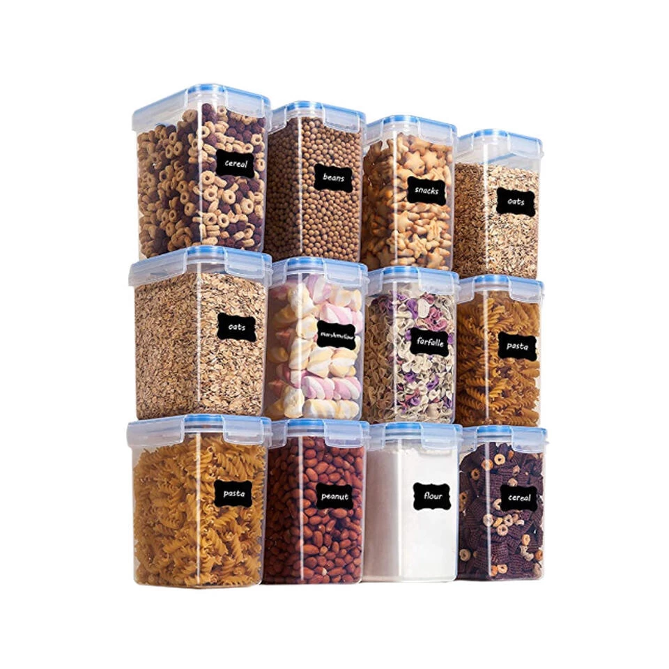 LW Collection Voorraadpotten 12 Stuks Met Stickers 1.6L 3 LW Collection Voorraadpotten 12 Stuks Met Stickers 1.6L