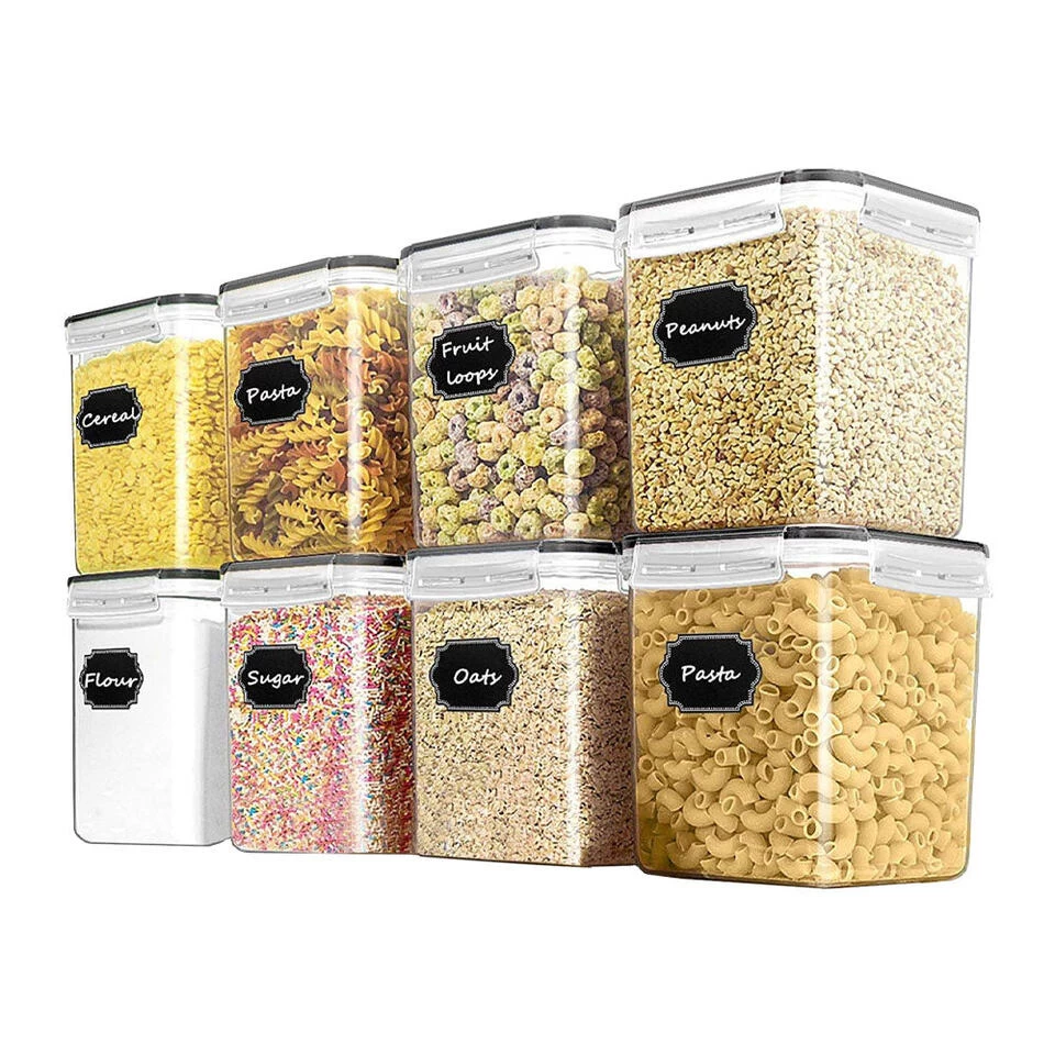 LW Collection Voorraadpotten 8 Stuks 2.5L Met Stickers 3 LW Collection Voorraadpotten 8 Stuks 2.5L Met Stickers