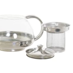 Items Theepot - Glas - RVS - 1050 Ml - Met Filter En Handvat -Het originele servies. 1000098279 0101