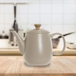Items Kitchen Theepot Ceylon - Keramiek - 1000 Ml - Beige -Het originele servies. 1000098284 0101