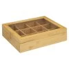 5Five Theedoos Lichtbruin - 12-vaks - Bamboe - 23 X 28 X 7 Cm -Het originele servies. 1000098291