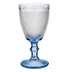 Vivalto - Luxe Wijnglazen Monaco Serie Set 6x Op Blauwe Voet 240 Ml -Het originele servies. 1000098292 0101