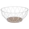 5Five Fruitmand/fruitschaal - Draad Metaal - Wit - Dia 28 Cm