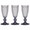 Vivalto - Luxe Champagneglazen Monaco Serie Set 6x Antraciet Voet 180 Ml -Het originele servies. 1000099071
