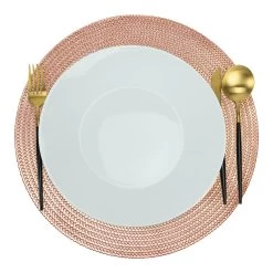 Krumble Placemat Rond - PVC - Rosegoud -Het originele servies. 1000099166 0103