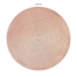 Krumble Placemat Rond - PVC - Rosegoud - Set Van 2 9 Krumble Placemat Rond - PVC - Rosegoud - Set Van 2 -Het originele servies. 1000099169 0103