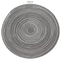Krumble Placemat Rond - Zilver/grijs - Set Van 2 -Het originele servies. 1000099175 0103