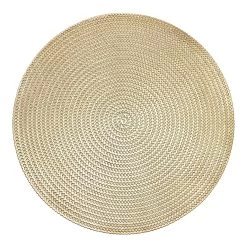 Krumble Placemat Rond - PVC - Goud - Set Van 2 -Het originele servies. 1000099176 0102
