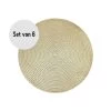 Krumble Placemat Rond - PVC - Goud - Set Van 2 1 Krumble Placemat Rond - PVC - Goud - Set Van 2 -Het originele servies. 1000099176