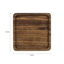 QUVIO Glasonderzetters - Set Van 4 - Vierkant - Hout - Donkerbruin -Het originele servies. 1000099177 0102