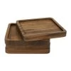 QUVIO Glasonderzetters - Set Van 4 - Vierkant - Hout - Donkerbruin -Het originele servies. 1000099177