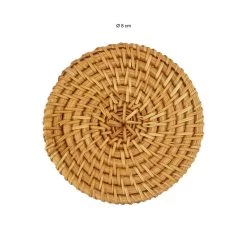 QUVIO Glasonderzetters - Set Van 4 - Rotan -Het originele servies. 1000099178 0102