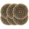 VidaXL Placemats 6 St Rond 38 Cm Jute Donkerblauw -Het originele servies. 1325246172