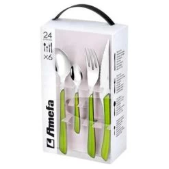 Amefa 24-delige Bestekset Eclat Groen -Het originele servies. 1376634336 0103
