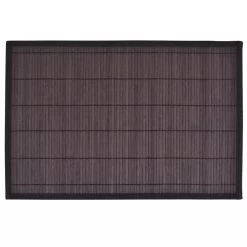 VIDAXL 6 Placemats Bamboe 30 X 45 Cm Donkerbruin