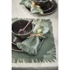 Mica Decorations Xavie Placemat Set Van 4 Groen -Het originele servies. 1793738693 0112
