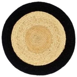 VidaXL Placemats 6 St 38 Cm Jute En Katoen Natuurlijk En Zwart -Het originele servies. 24a3503545f04d09a1fc21ca1f9cbac1
