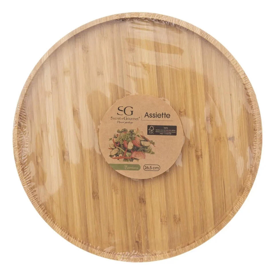 Secret De Gourmet Serveerplank - Bamboe - D26,5 Cm 6 Secret De Gourmet Serveerplank - Bamboe - D26,5 Cm - Afbeelding 4