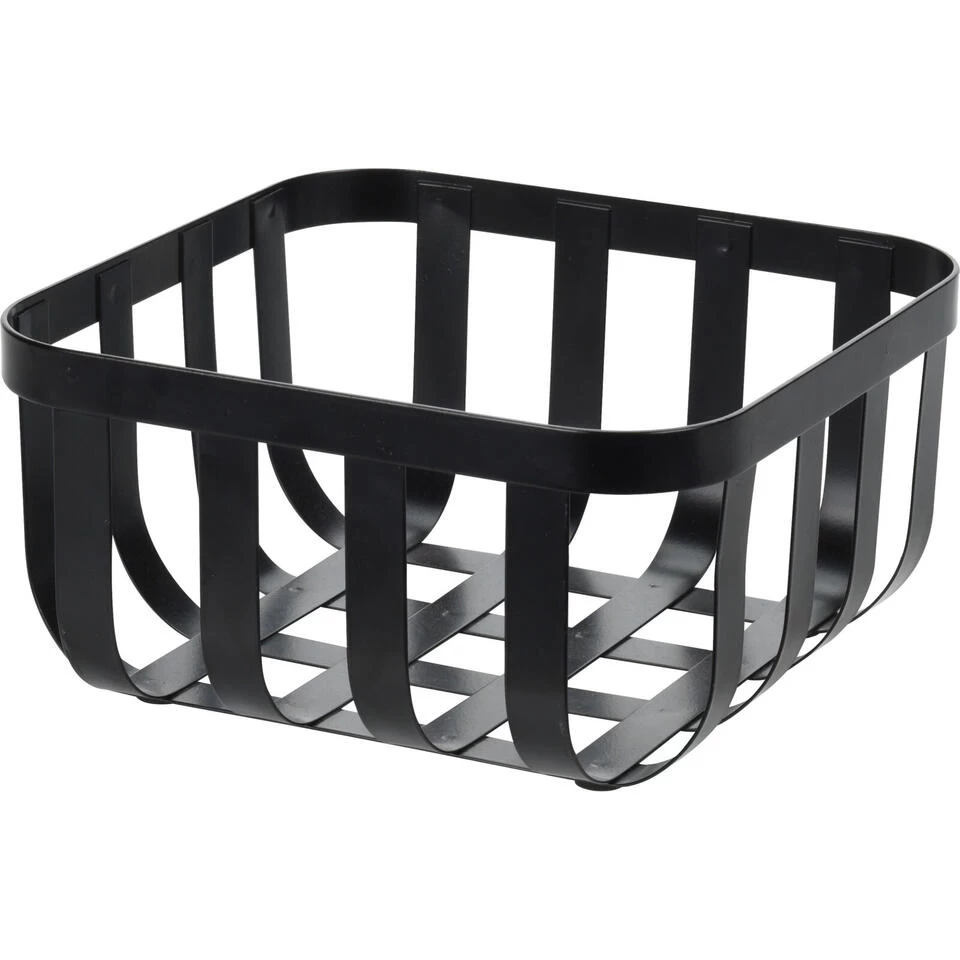 Excellent Houseware Fruitmand - Metaal - Zwart - 20 X 20 Cm 4 Excellent Houseware Fruitmand - Metaal - Zwart - 20 X 20 Cm - Afbeelding 2