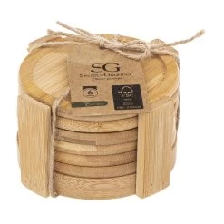 Set Van 6x Secret De Gourmet Onderzetters - Bamboe - Rond D10 Cm -Het originele servies. 3e7e08a50d3e491591800cfd75e5b188