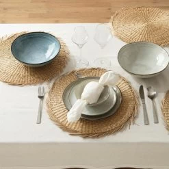 Secret De Gourmet Placemat - Raffia Naturel - Rond - 38 Cm -Het originele servies. 4172029e209c40da9f86f33b2efe2f99