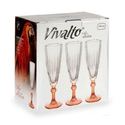Vivalto - Champagneglazen Exotic Collection Set 6x Op Oranje Voet 170ml 7 Vivalto - Champagneglazen Exotic Collection Set 6x Op Oranje Voet 170ml -Het originele servies. 4263120772fc419f961510575899641e