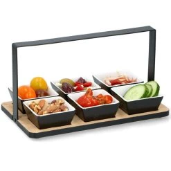 Alpina Serveerplank Met 6x Schaaltjes - Bamboe/aardewerk - L24 Cm 8 Alpina Serveerplank Met 6x Schaaltjes - Bamboe/aardewerk - L24 Cm -Het originele servies. 51262fb233f7423498eae92de34e5b55