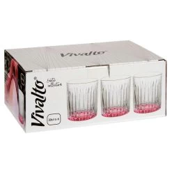 Vivalto - Drinkglazen Exotic Collection Set 6x Op Roze Base 330 Ml -Het originele servies. 55892c930b7e4f69bcf483ea4f32a5c6