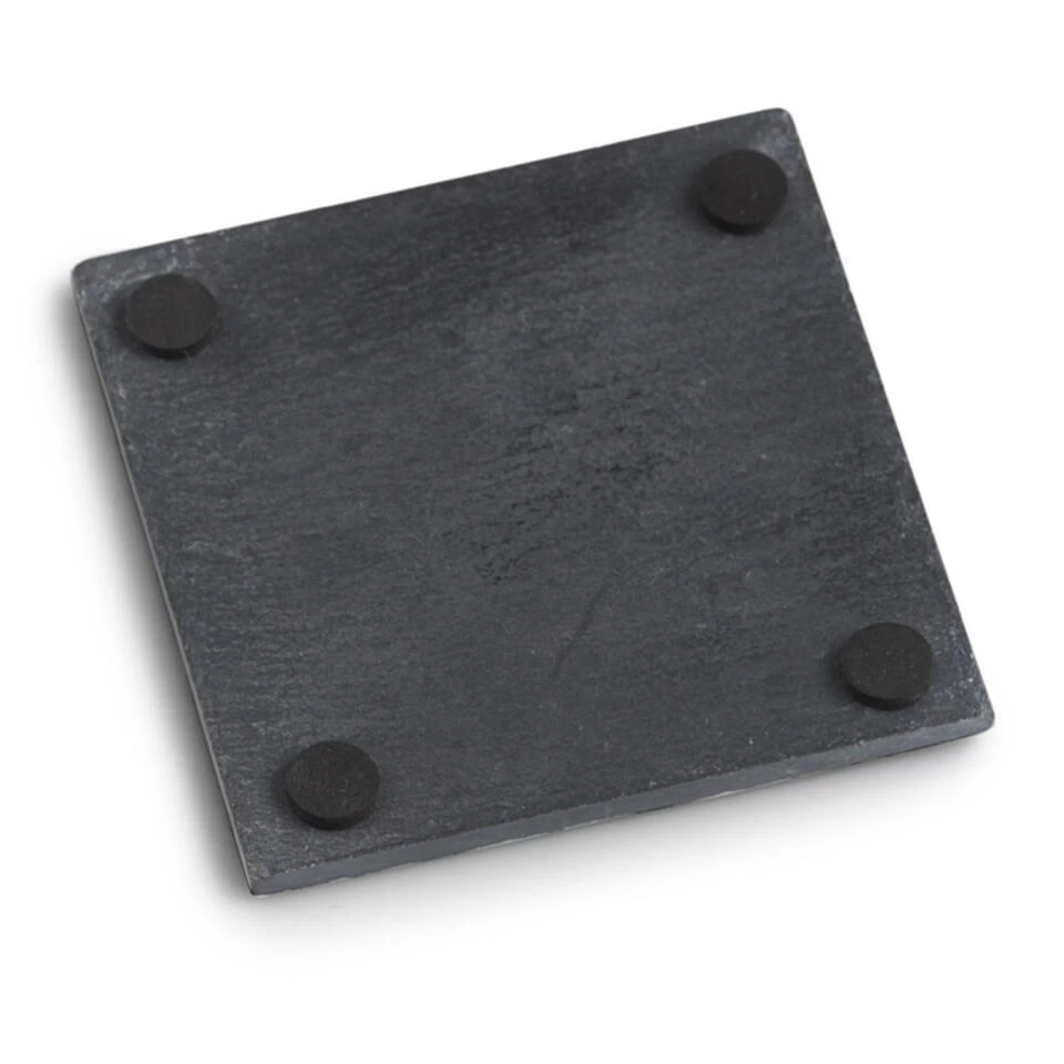 Zeller Glazenonderzetters - 4 Stuks - Grijs - Leisteen - 10 Cm 5 Zeller Glazenonderzetters - 4 Stuks - Grijs - Leisteen - 10 Cm - Afbeelding 3