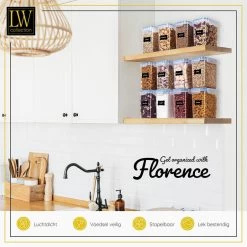 LW Collection Voorraadpotten 12 Stuks Met Stickers 1.6L 8 LW Collection Voorraadpotten 12 Stuks Met Stickers 1.6L -Het originele servies. 58c2e9a50722482db33ac270861057ef