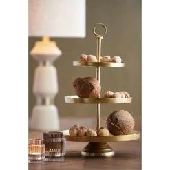 Etagère Marozu - Goud - 3 Laags -Het originele servies. 70360af2c8da44dcbdc5ed694c1b6b79