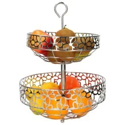 Items Fruitschaal - Etagere - 2-laags - Zilverkleurig - 39 Cm -Het originele servies. 732bc195a46b4d02b121a3b4ecb5f7f4
