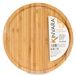 Kinvara Serveerplank - Voor Voedsel-hapjes - Bamboe - Rond - 25 Cm -Het originele servies. 74b4a13c7b58405980dbe94fb00986b8