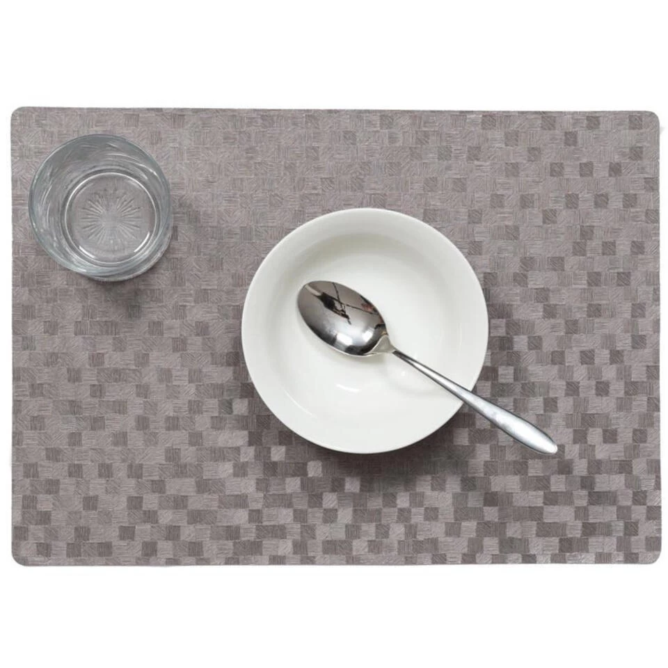 Wicotext Placemats - 4 Stuks - Stones - Grijs - 43 X 30 Cm 4 Wicotext Placemats - 4 Stuks - Stones - Grijs - 43 X 30 Cm - Afbeelding 2