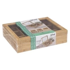 5Five Theedoos Lichtbruin - 12-vaks - Bamboe - 23 X 28 X 7 Cm 5 5Five Theedoos Lichtbruin - 12-vaks - Bamboe - 23 X 28 X 7 Cm -Het originele servies. 8417347df319468da1d75f8b69f23069