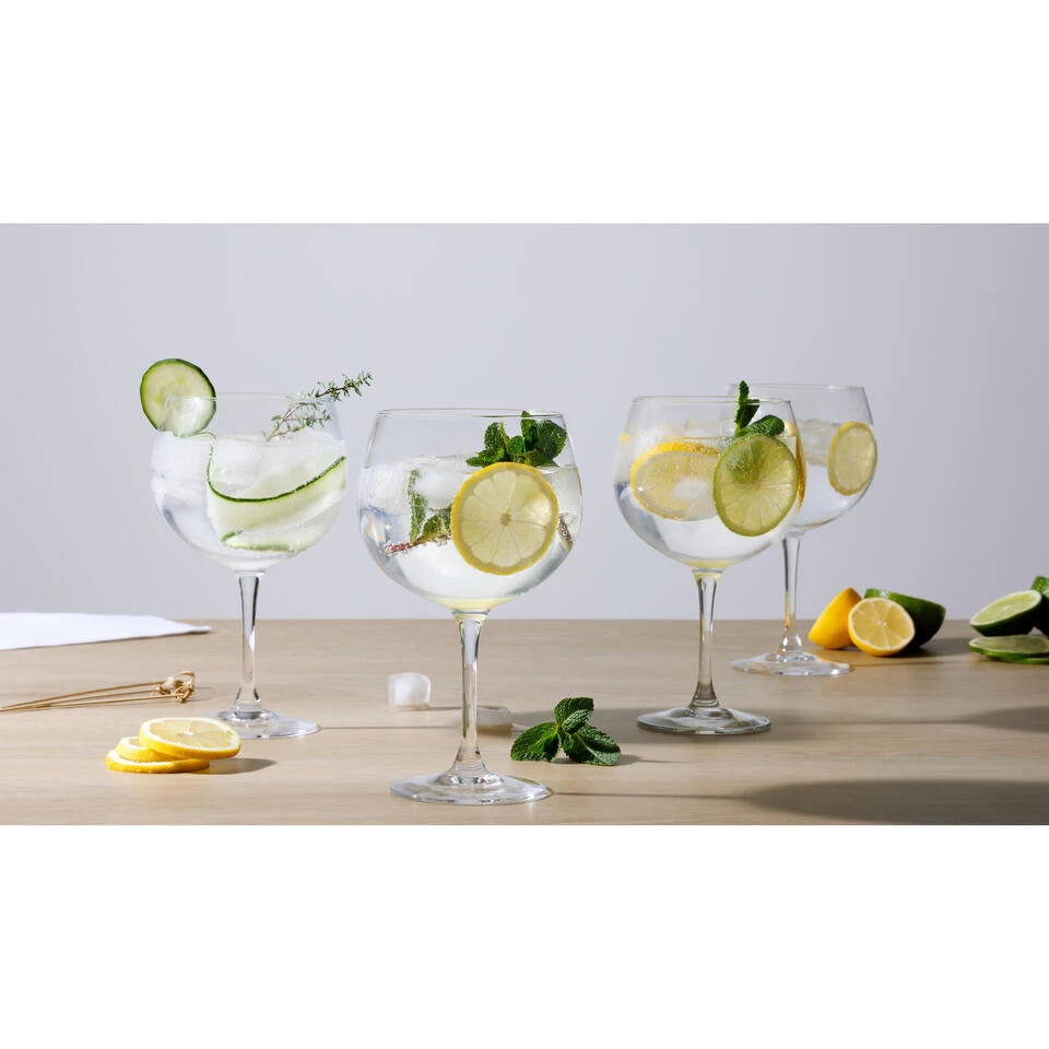 Secret De Gourmet Gin Glazen - 4x Stuks - 700 Ml - Transparant - 12 X 20 Cm 4 Secret De Gourmet Gin Glazen - 4x Stuks - 700 Ml - Transparant - 12 X 20 Cm - Afbeelding 2