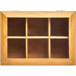 Secret De Gourmet Theedoos - 6-vaks - Bamboe Hout - 22 X 15 Cm -Het originele servies. beff08e0fff74d79948c3366c8a98274