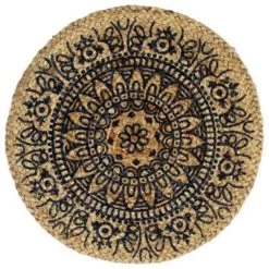VidaXL Placemats 6 St Rond 38 Cm Jute Donkerblauw -Het originele servies. d726d8fed66e401f9b1612712b57e677