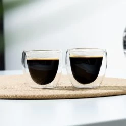 HI Koffieglazen Dubbelwandig - Set 2x - Espresso - 80 Ml -Het originele servies. d9d7a817930541999bce3d60de00c865